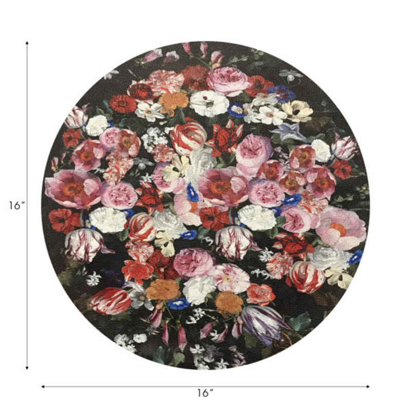 Festoon Flowers Pebble 16" Vinyl Placemat