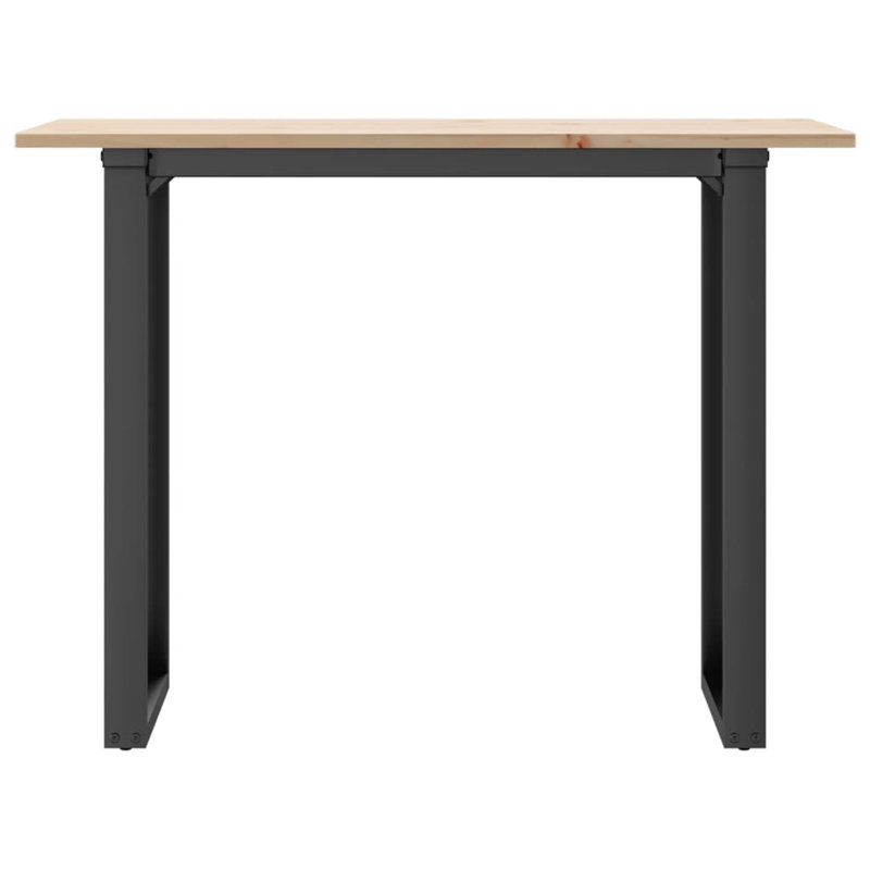 Solid Wood Top Dining Table, 75cm H x 100cm W x 50cm D