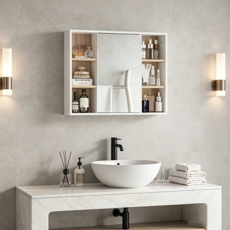 W H Medicine Cabinet Mirror