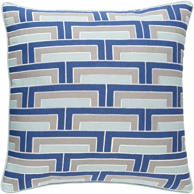 Mod Geometric Linen Pillow Cover