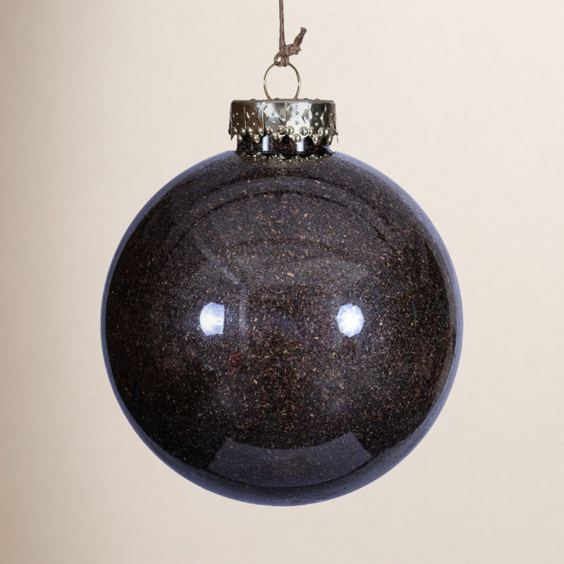 Ornement boule sans motif The Holiday Aisle®, Chocolat
