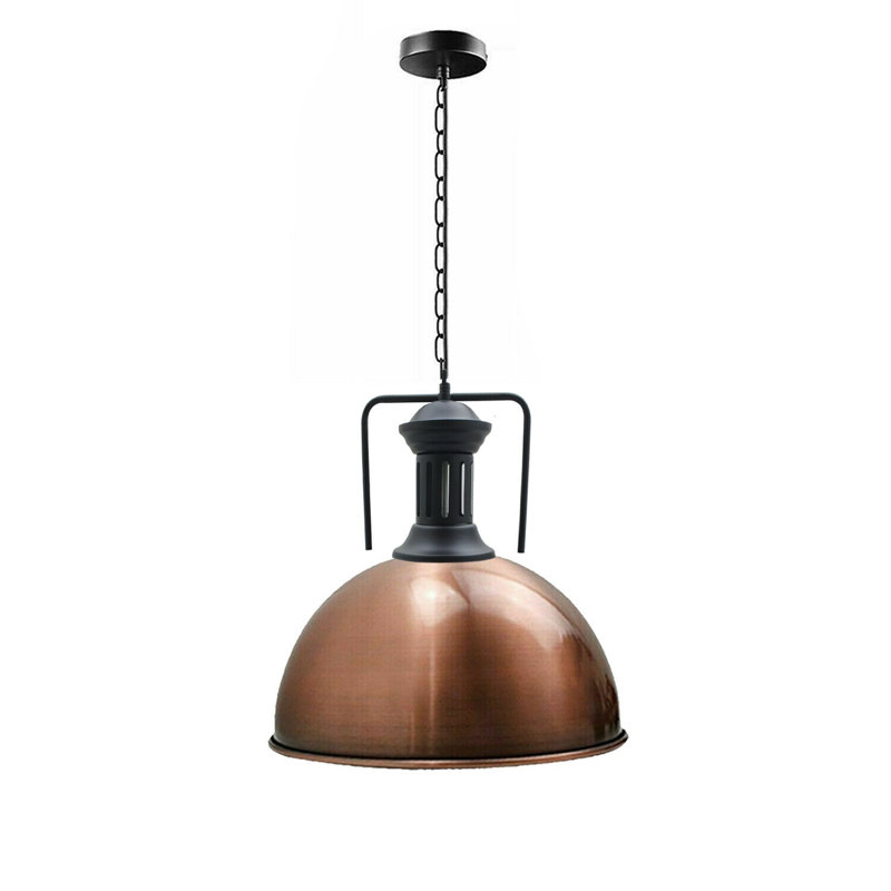 Cumberbatch 1 - Light Black Dome Pendant, Copper