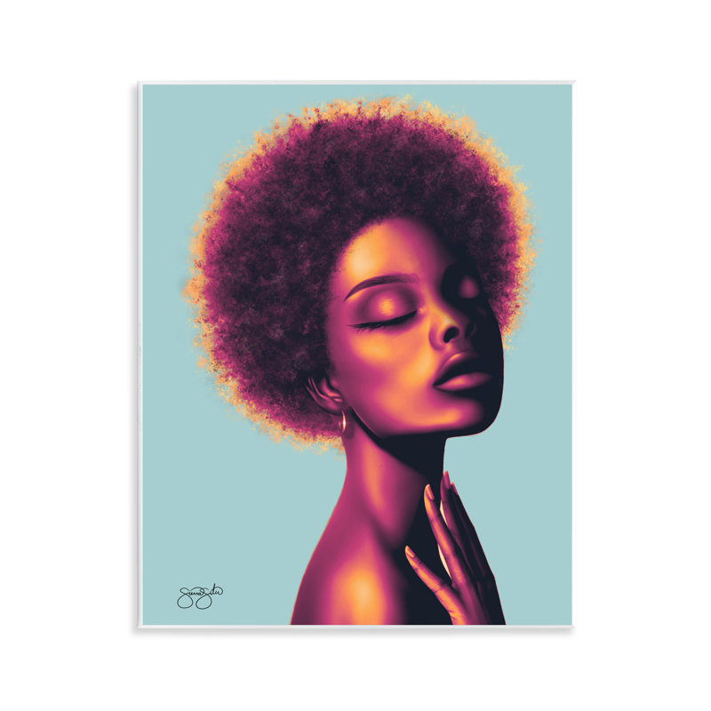 Blue Maya Portrait Wall Plaque, design by Sierra Siler