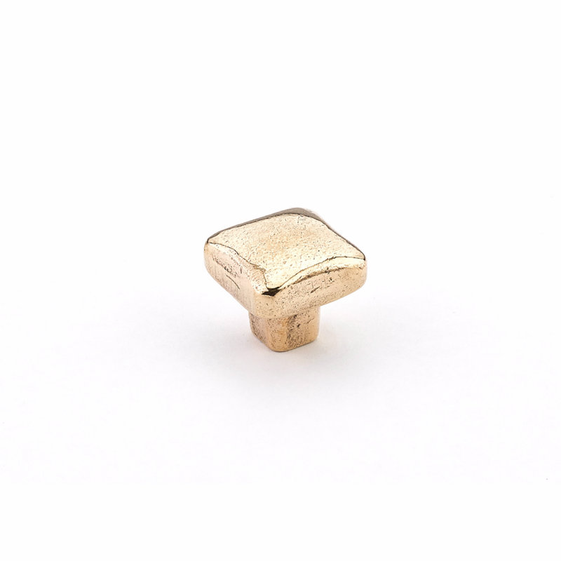 Poignée d'armoire carrée 1 po Schaub, bronze naturel