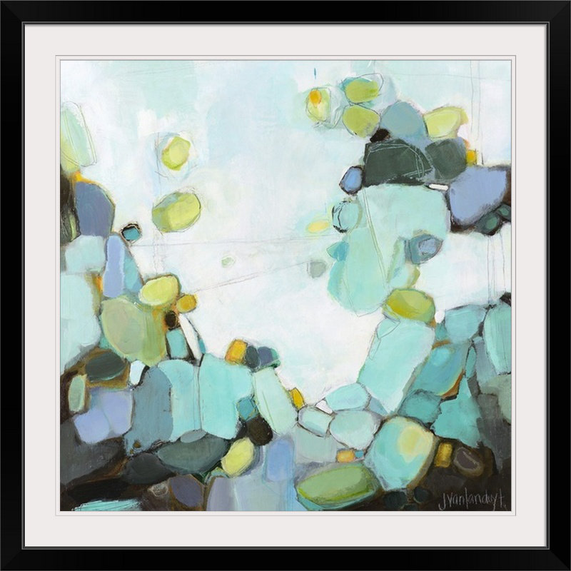 « eaux douces », reproduction d’art landuyt de marie, Cadre noir, H 20" x l 20" x P 1"