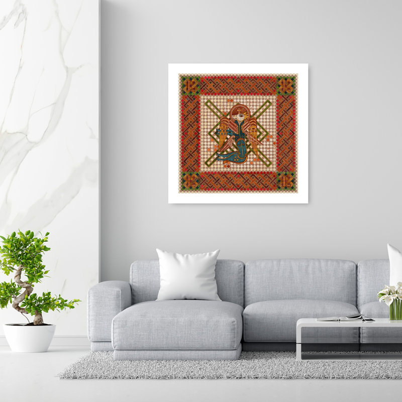 Illuminated Celtic Angel Abstract Contemporary Animal Winter Wall Art Print 1 Piece Wrapped Canvas Wall Art