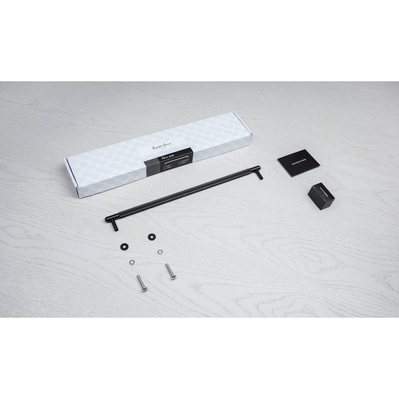 Pull Bar / Linear, Black, 12 4/5"