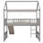 House Loft Bed With Slide, Twin Size-1828980567