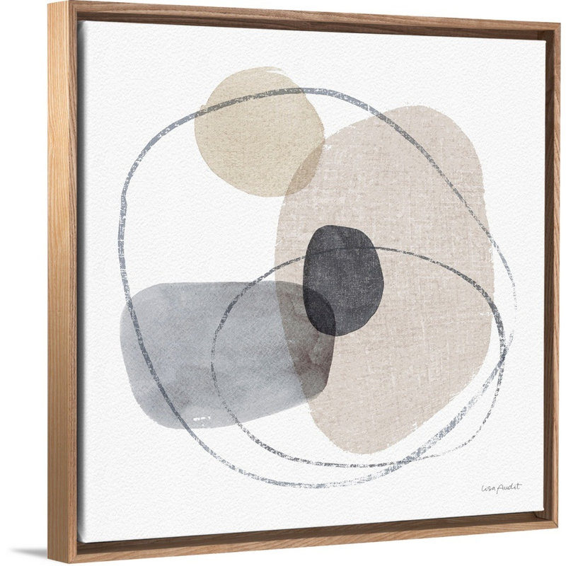 "Think Neutral 11", reproduction d'art par Lisa Audit, H 21,25 po x l 21,25 po, Toile avec cadre flottant, Naturel