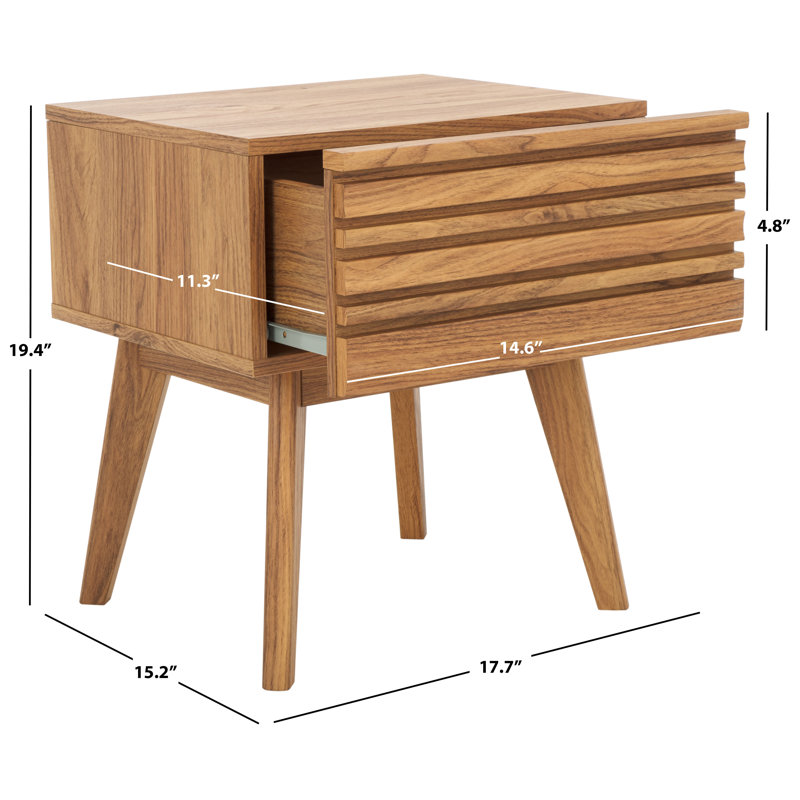 Kunio 17.72'' W Nightstand, Oak