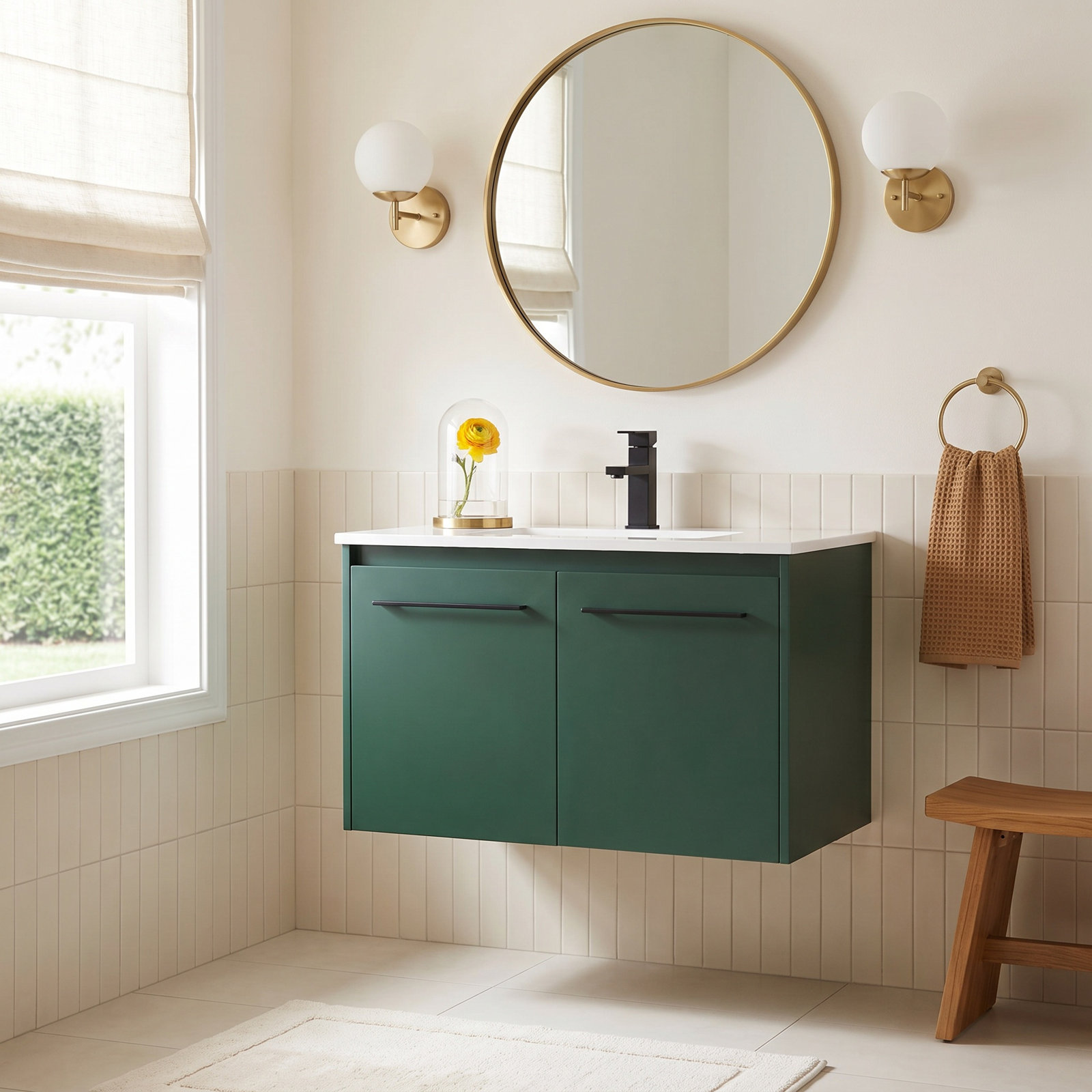 Penn 30'' Single Bathroom Vanity, Green