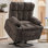 Fauteuil inclinable électrique Power Lift pour personnes âgées avec appui-tête réglable, fauteuils inclinables à deux moteurs surdimensionnés avec massage et chaleur, fauteuil élévateur électrique avec boîtes de rangement