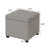 17.3" Square Faux Leather Storage Ottoman-1628164730