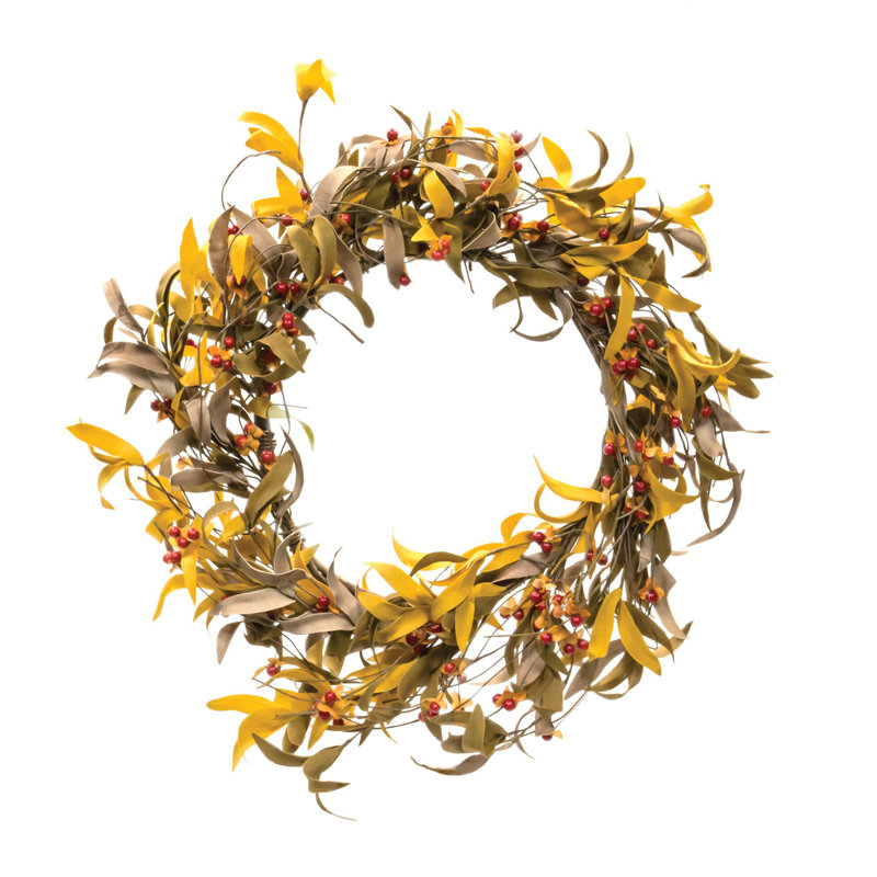 Couronne en mousse d'automne et douces douces d'automne de 16 po