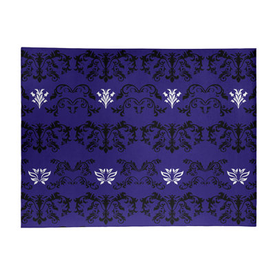 Tapis mauve / noir Damask