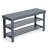 Sleek Gray Bamboo Shoe Rack - 3-tier Seamless Design For Home Decor & Footwear Storage
