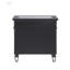 Table de chevet Glam Luxury avec 2 tiroirs, finition miroir et garniture géométrique pour un rangement élégant-70629185