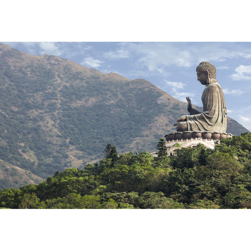 Giant Buddha/Po Lin Monastery In Hong Kong, Lantau Island - Wrapped Canvas Print, 30cm H x 46cm W x 3.8cm D