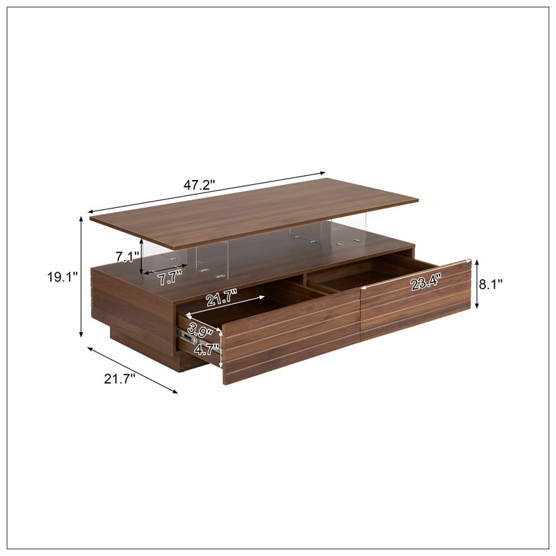 Table basse, Noyer