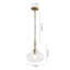 Luminaire suspendu en verre ondulé 1 lumière-107381852