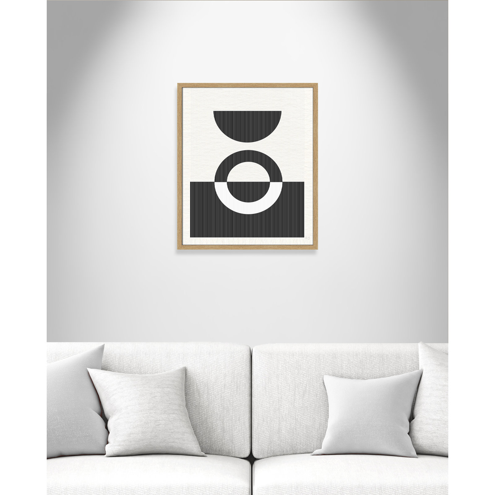 Eclipse III, 25.5" H x 21.5" W x 0.75" D, Natural Framed