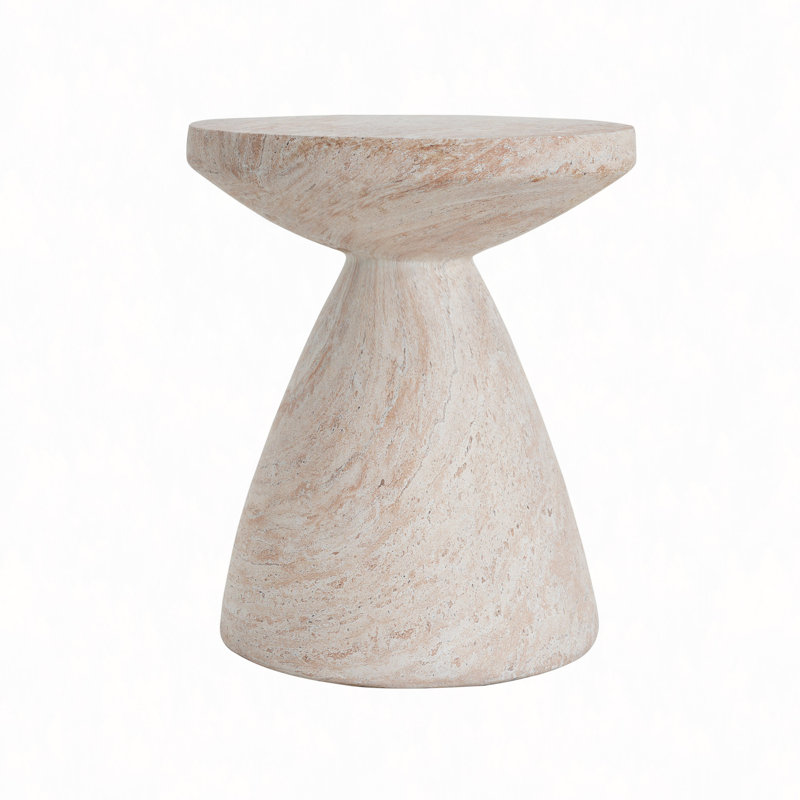 Outdoor/Indoor Lightweight Concrete Side Table