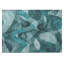 2' X 3' Teal Abstract Washable Non Skid Indoor Outdoor Area Rug