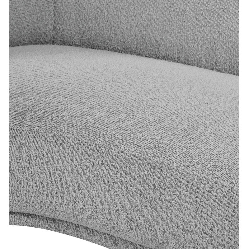 Chaise en tissu Hyde, Tissu gris bouclé