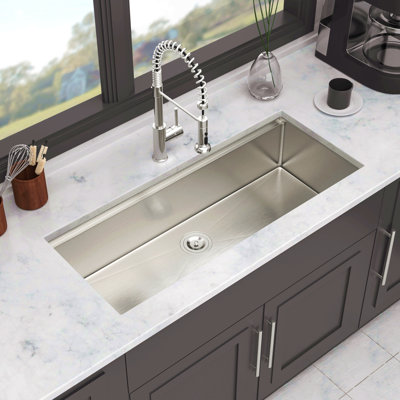 45X19 Inch Single Bowl Undermount Workstation Kitchen Sink -  16 Gauge Stainless Steel Deep Sink