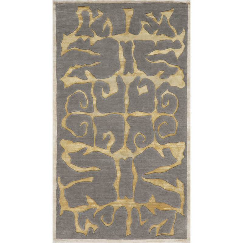 Contemporary Abstract Area Rug, Runner 3' x 9'