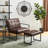 Buren Faux Leather Armchair with Ottoman-90988296