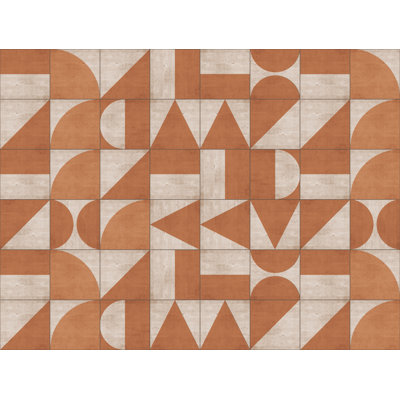 Dashani Vinyl Machine Printed 100cm X 133cm Area Rug
