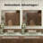 36 in. W x 30 in. H  Rectangular Framed Wall Bathroom Vanity Mirror in Brushed Gold-235226134-235226133