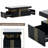 Black MDF Coffee Table With PVC Pattern Top 2 Drawers 100*50*40Cm-1204716652