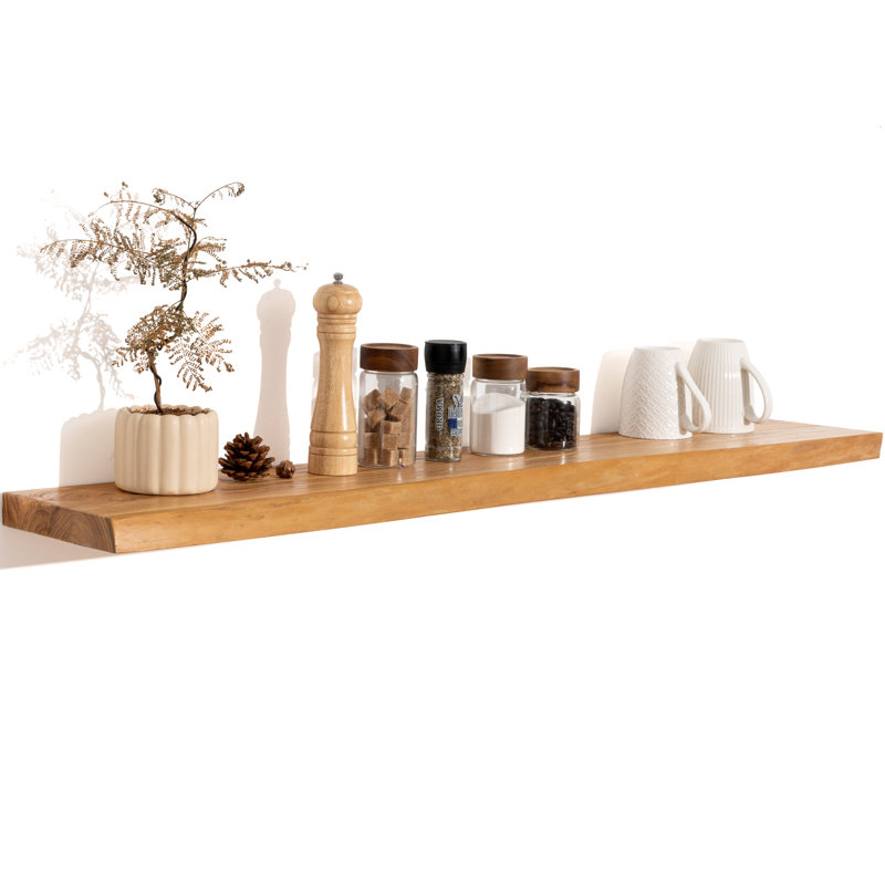Tablette murale flottante Carsin, Naturel, H 1,38 po x l 48 po x P 8 po