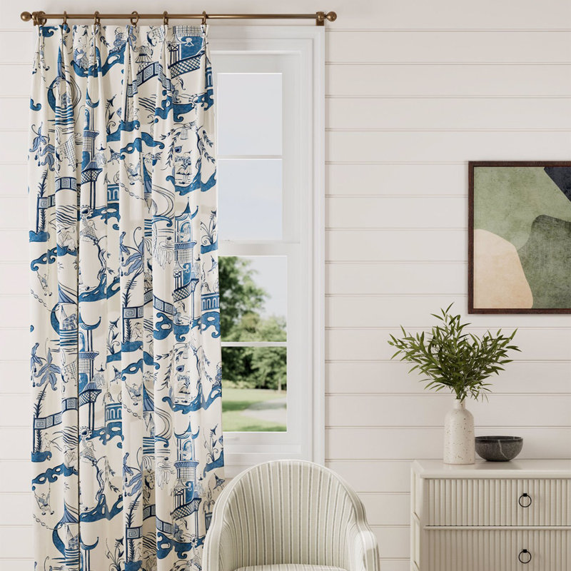 Pagoda River Fabric, Indigo/Blue