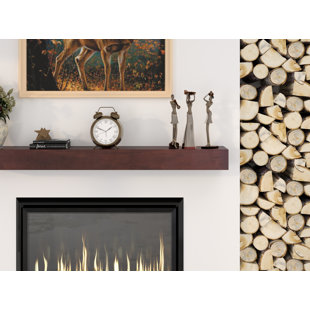 Red Barrel Studio® Markenson Floating Wood Fireplace Mantel Shelf