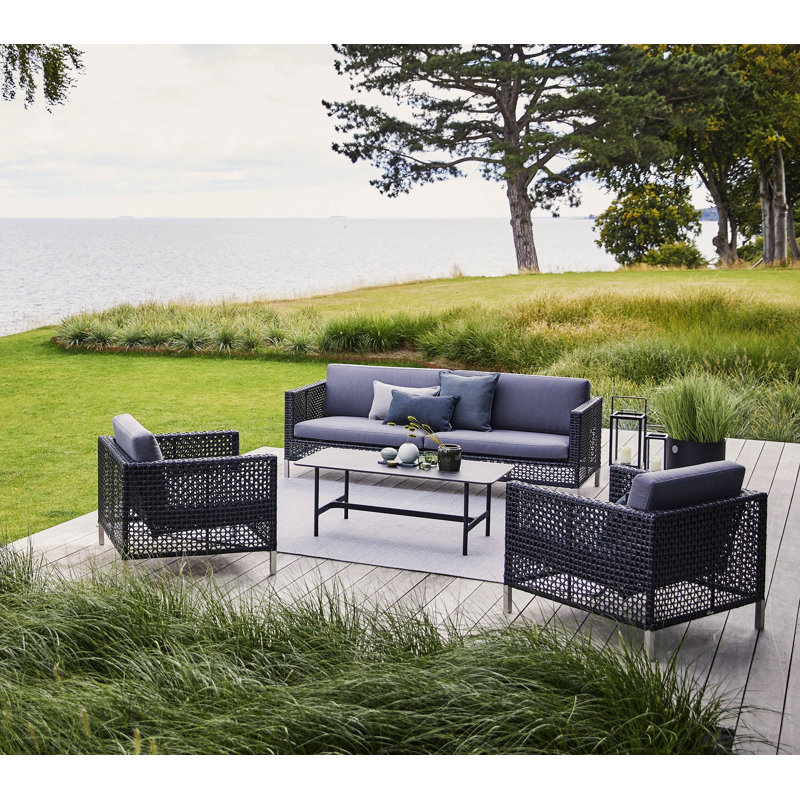 Connect Lounge Patio Chair, Dark Gray