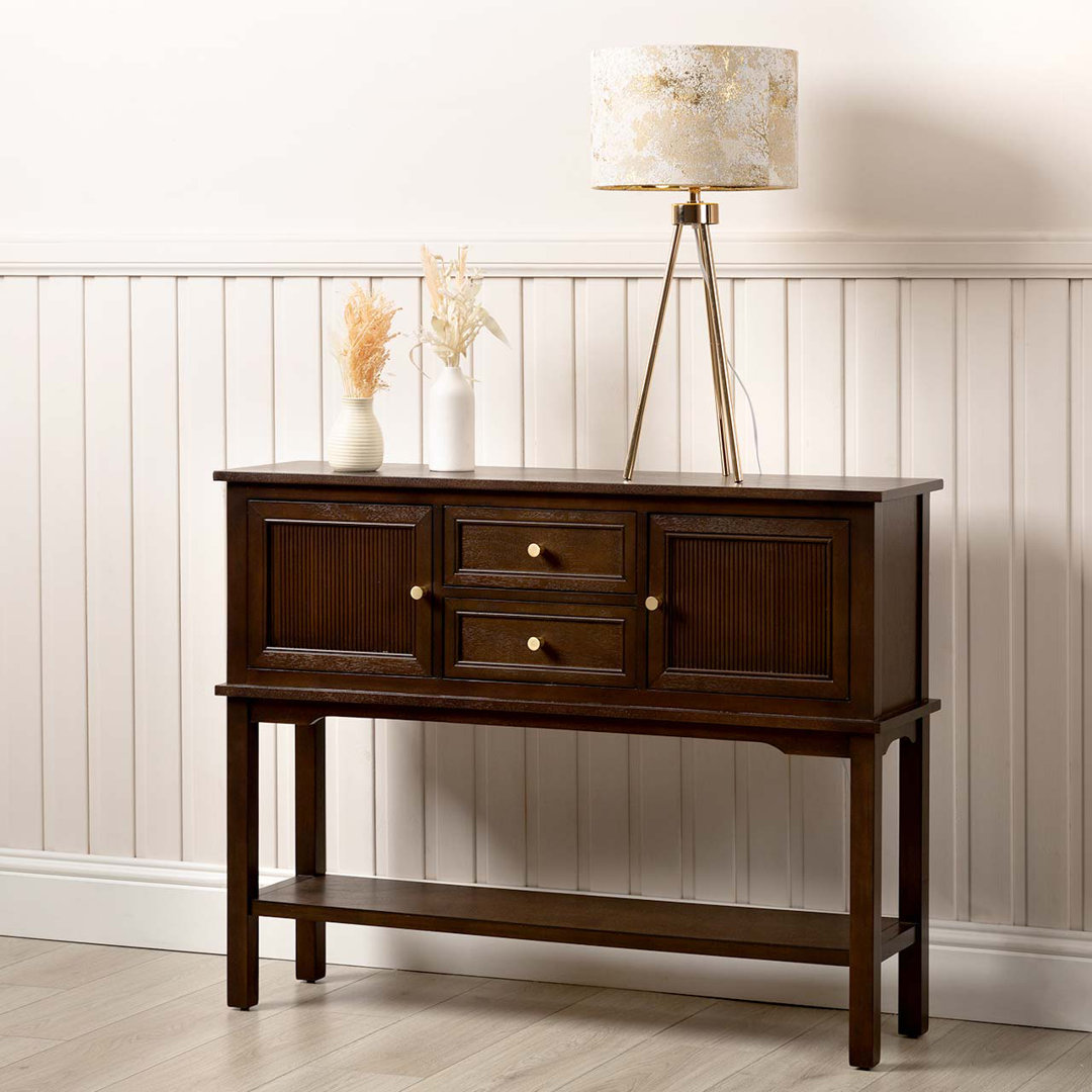 106cm 2 Door 2 Drawer Wooden Sideboard for Living Room Furniture, Storage Buffet Cabinet with Shelf
