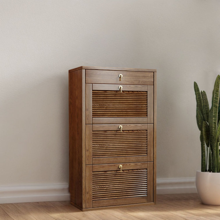 Solid Wood Shoe Cabinet 