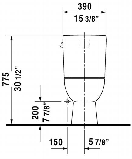 D-Code 1.28 GPF Toilet Bowl