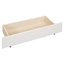 Grand lit tapissier avec 2 tiroirs et lit gigogne, mousse confortable, tête de lit classique, plateforme beige - tête de lit gigogne pour chambre à coucher