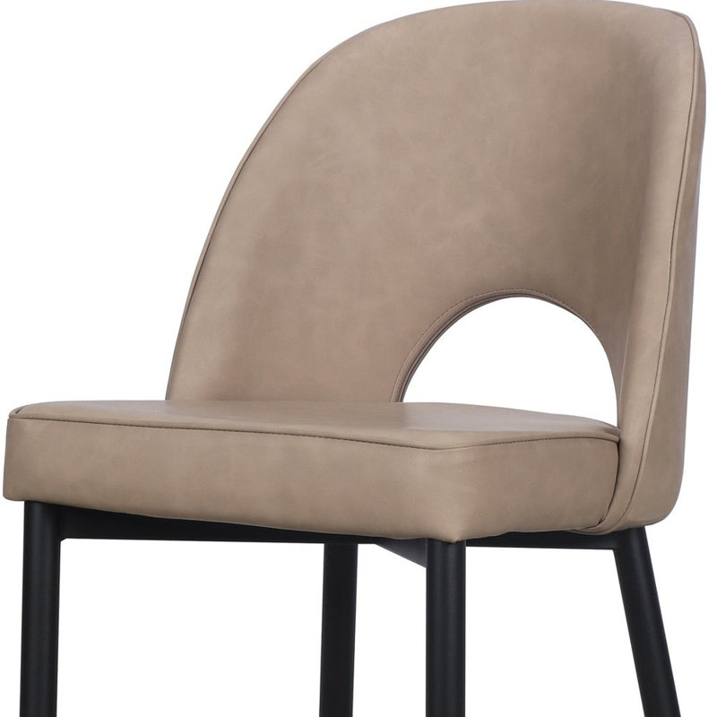 Ensemble de deux chaises d'appoint en similicuir gris