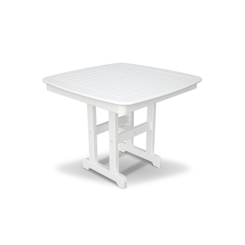 TREX Outdoors Yacht Club Dining Table, Classic White, 37"