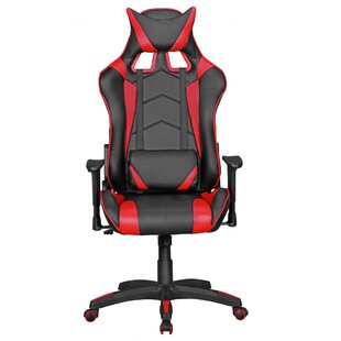Paket] Gaming Stuhl im Racing Design in Lederoptik Bürostuhl mit flexiblen  Armlehnen ergonomischer Schreibtischstuhl mit verstellbarem  Rückenstützkissen, Nackenkissen und Fußstütze