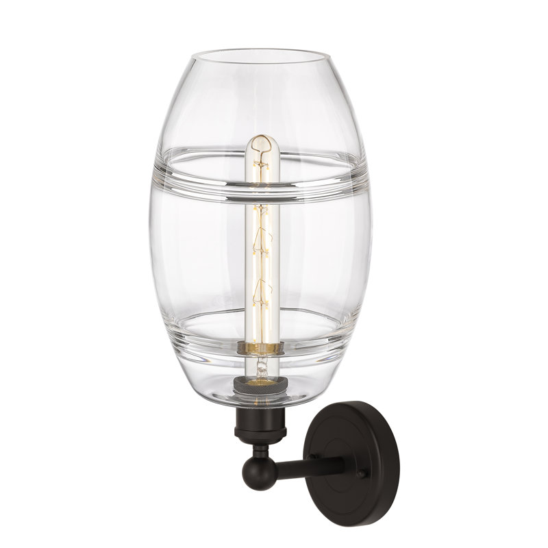Applique murale en acier Bettylou, Transparent, H 12,13 po x l 8 po x P 8,5 po, Bronze huilé
