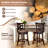 Set Of Bar Stools Swivel Bar Chairs With Footrest, Lattice Backrest-899161089-899161088