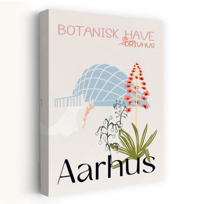 «Aarhus Botanical Greenhouse Modern Serene Vibrant Architecture City», reproduction d'art