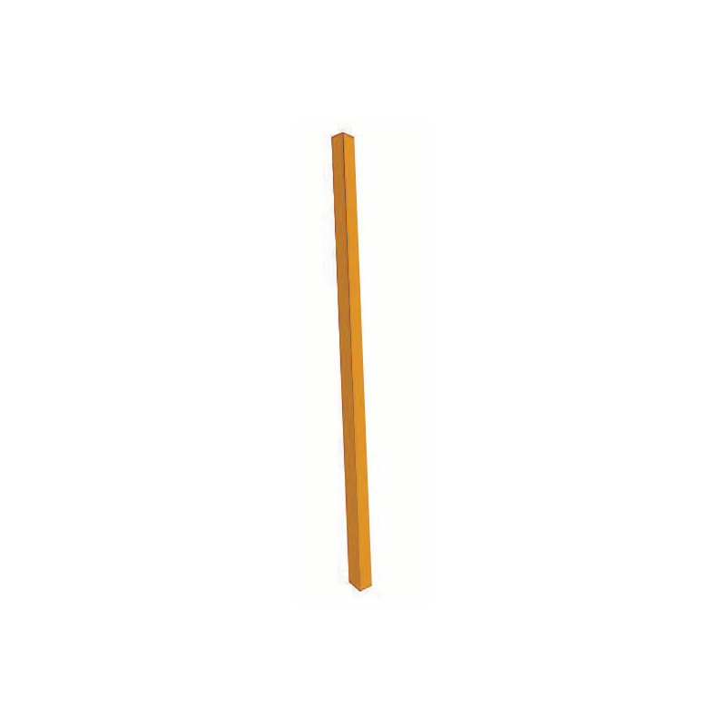 Poteau pour tableau communautaire simple face, Brun terre