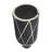 Vase Stoneware Ceramic Geometric Pattern 16 Inch Black Boho Home Office Bedroom Living Room Decor.